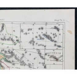 1874 - Carte physique et politique de l'Océanie 