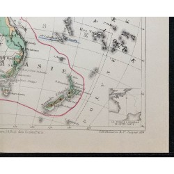 1874 - Carte physique et politique de l'Océanie 