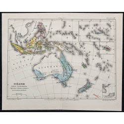 1874 - Carte économique de l'Océanie 