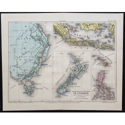 1874 - Carte géographique de l'Océanie 