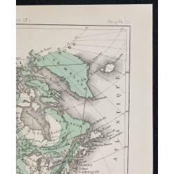 1874 - Carte physique de l'Amérique du Nord 