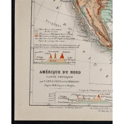 1874 - Carte physique de l'Amérique du Nord 