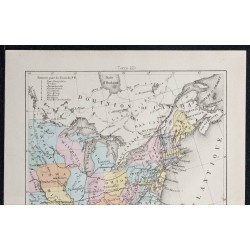 1874 - Carte des États-Unis (États de l'Est) et Canada 