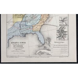 1874 - Carte économique des États-Unis et Canada 