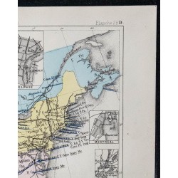 1874 - Carte des États-Unis et du Canada 