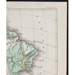 1874 - Carte physique de l'Amérique du Sud 