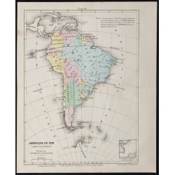 1874 - Carte politique de l'Amérique du Sud 