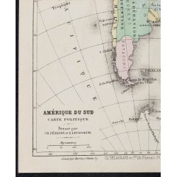 1874 - Carte politique de l'Amérique du Sud 