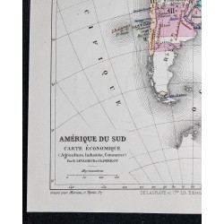 1874 - Carte économique de l'Amérique du Sud 