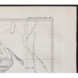 1863 - Carte de l'Afrique de l'est et du Lac Victoria 