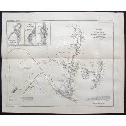 1863 - Carte géographique du Nil Blanc 