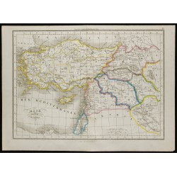 Gravure de 1850 - Carte de l'Asie Mineure - 1