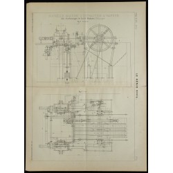 Gravure de 1906 - Machine d'Extraction à Vapeur - 1