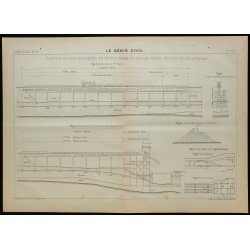 Gravure de 1906 - Viaducs et appontements en béton armé - 1