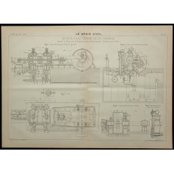 Gravure de 1906 - Moteur à gaz Union - 1