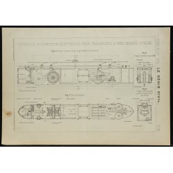 Gravure de 1905 - Véhicule automoteur électrique - 1