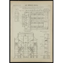 Gravure de 1905 - Plan Station Centrale Électrique Edison - 1