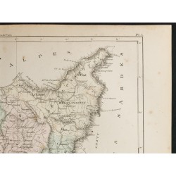 Gravure de 1855 - Carte du département des Alpes-de-Haute-Provence (Basses Alpes) - 3