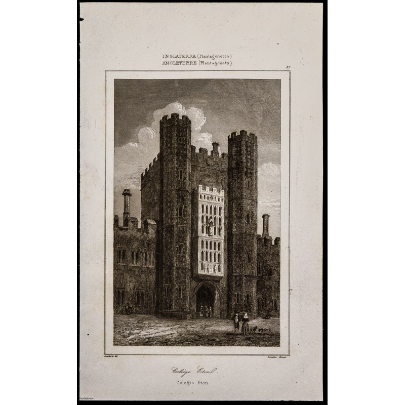 Gravure de 1842 - Collège Eton - 1