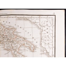 Gravure de 1830 - Carte du Royaume de Naples - 4