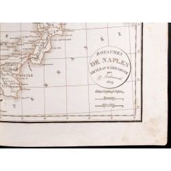 Gravure de 1830 - Carte du Royaume de Naples - 6