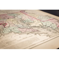 Gravure de 1857 - État du Delaware et Maryland - Carte ancienne - 6
