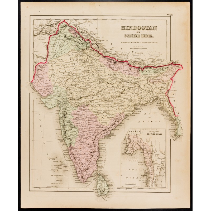 1857 - Carte Ancienne De L'Inde