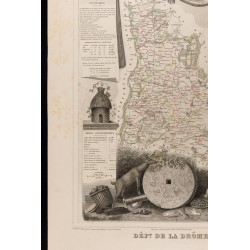 Gravure de 1854 - Département de la Drôme - 3