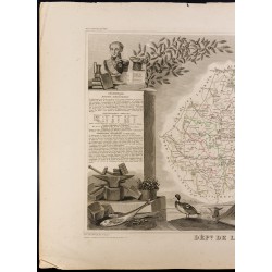 Gravure de 1854 - Département de l'Indre - 2