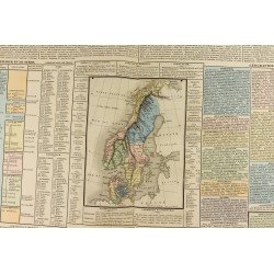 Gravure de 1837 - Histoire du Danemark et de la Suède - Carte - 2