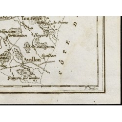 Gravure de 1830 - Yonne - Carte ancienne du département - 5